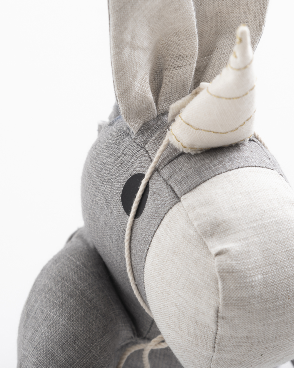 Peluche Burro Unicornio detalle cuerno totito totó Softoy Donkey Unicorn detail totito totó