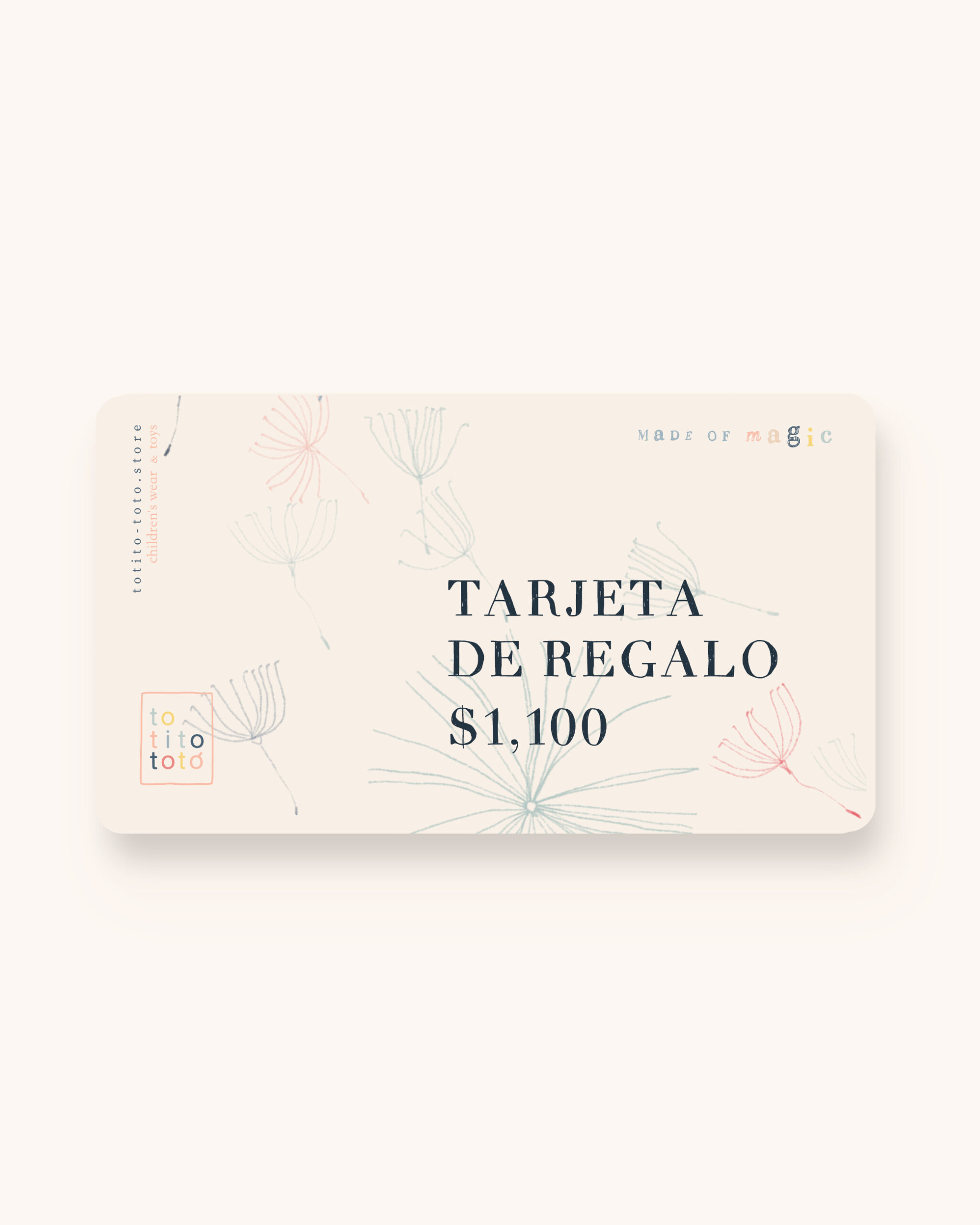 Gift Card 1100 Totito Totó