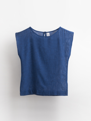 Blouse T-shirt Blue Indigo Front Totito Toto Apparel
