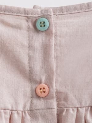 Dress Pink Button Totito Totó Design Kids Fashion